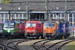 Kleine  Lokparade  bei Siemens in Regensburg am 02.10.2020: SETG 193 839, DB 193 337 und Train Europe 193 741