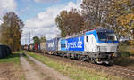 Güterzug mit Lokomotive 193 538 am 28.10.2020 in Boisheim.