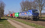 Die blitzsaubere Lokomotive 193 793 mit Gemischtwarenladen am 28.02.2021 in Boisheim.