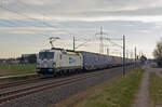 193 584 der CD Cargo führte am 26.03.22 einen KLV-Zug durch Braschwitz Richtung Magdeburg.