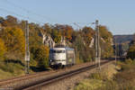 103 222 von RailAdventure fährt ganz allein durch Hagenacker Richtung Treuchtlingen, 14.10.17