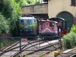 BR 103 220 mit ihrer Touristik Lackierung steht neben einer Kf und einer V36 im Verkehrsmuseum in Neustadt an der Weinstrae.