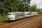 103 222 Railadventure mit Luxon-Domecar und Avmz Wagen in Wuppertal, am 08.09.2019.
