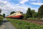 DB Museum 103 113-7 mit vier TEE Wagen am 01.09.19 in Maintal Ost 