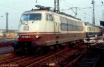 103 109-5 mit einem IC in Dortmund Hbf. 1982