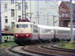 TEE 79801 hat den Hbf Stralsund verlassen und weiter geht es in Richtung Rostock.
