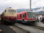 Auerferner Bahntag 2007 - Nach Abstellung fast aller 628.0 haben den Planbetrieb im Auerfern die nicht gerade minder betagten Fahrzeuge der BR 628.2 bernommen.