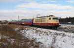 103 245 mit IC 2493 bei Haspelmoor (24.11.2008)