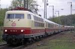 Die 103 184-8 fuhr mit einen Sonderzug durch Kln West am 09,04,09