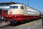 Eine von sehr wenig gut platzierten Loks im DB Museum Koblenz-Ltzel am 23.05.2009.