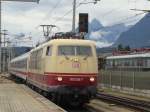 103 245-7 mit 1280  Grossglockner  in Hauptbahnhof Wrgl.23.08.2008