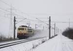 Am 02. Januar des Jahres 2010 macht sich 103 184 mit ihrem TEE-Sonderzug wieder auf den Weg von Dresden ins Rheinland. Bei Bornitz konnte sie trotz extremen Schneefalls abgelichtet werden.