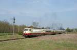 DB 103 & Rheingold Ganitur zu Gast bei der Saisonerffnung des Eisenbahnmuseum Strasshof am 25.4.2010!  Verschubfahrt der Ganitur durch 52.100 aus dem Museum, zum Frachtenbahnhof Strasshof.