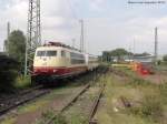 DB 103 184 steht mit einem Messzug in Kln-Mlheim (September 2010)