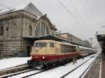 Die 103 245 mit einem ICE Ersatzzug am 20.02.2009 im Nrnberger Hbf.