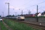 Am letzen Einsatztag, dem 31.05.1986 begegnet 456 103 einer 103 bei Mannheim Friedrichsfeld Sd.