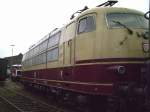 DB Museum Koblenz  E 103 113-7 Seitenansicht noch vorne hin