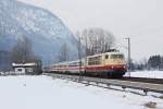 103 245 mit IC 1283 am 04.02.2012 bei Niederaudorf im Inntal.