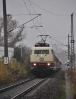    Der Waschkchenexpress  am 18.11.2012, ist im Landeanflug auf die Hansestadt Stralsund