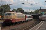 Am 25.09.2013 fuhr 103 113-7 mit dem PF 13980 (Zrich HB - Frankfurt (Main) Hbf) durch Offenburg.