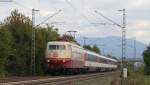 103 113-7 mit dem PF 13980 (Zrich HB - Frankfurt(M) Hbf) bei Kndringen 25.9.13