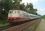 103 130 mit IR 2334  Fehmarn  (Puttgarden–Kln–Saarbrcken) am 11.07.1998 in Hittfeld