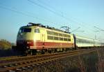 103 116 mit IR 2086  Flensburger Frde  (Hildesheim–Flensburg) am 30.12.1998 zwischen Lneburg und Bardowick