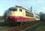 103 218 mit IR 2086  Flensburger Frde  (Hannover–Flensburg) am 19.03.2000 zwischen Hamburg Hbf und Hamburg Dammtor