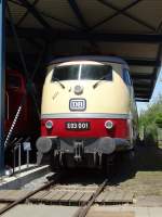 E03 001 am 14.06.15 im DB Museum Koblenz beim Sommerfest