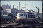103178 solo im Gleisvorfeld des HBF Frankfurt am Main am 14.9.1991.