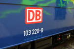 Betriebsnummer von 103 220-0 am 16.06.17 beim Sommerfest im DB Museum Koblenz