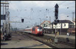103121 fährt hier am 24.4.1999 mit einem Intercity aus Bremen kommend auf Gleis 2 in Osnabrück HBF ein.