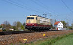 103 245 rollte am 21.04.19 auf dem Rückweg von Wittenberg nach Dessau durch Gräfenhainichen.