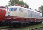 103 224 ausgestellt auf dem Gelände des Bahnmuseums Weimar zum Eisenbahnfest am 08.10.2011.