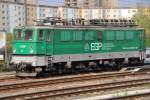 BERLIN, 26.04.2013, unbekannte E-Lok der Eisenbahngesellschaft Potsdam im Güterbahnhof Greifswalder Straße