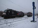 Hier stehen ber fnfzig Jahre Eisenbahngeschichte. aufgenommen am 19.01.2010 in Berlin Gfb.