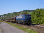 110 262 BayernBahn mit dem Henkelzug nach Wassertrüdingen am 19.7.2017 bei Thüngesheim.