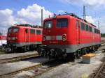 50 Jahre ist die 110 200-3 alt und fhrt in Krze mit DZ 13090  durch ganz Deutschland.(13.07.2008)