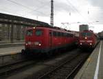 110 223 und 111 035 am 12.8.2008 in Mnchen Hbf.