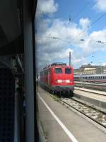 110 223-5 abgestellt in Aubgsurg HBF wartet auf ihren Einsatz