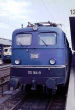110 184-3 Nrnberg Hbf August 1985, damals alltglich, heute verschwunden ...