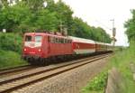 110 216 mit AZ 13351 (Hamburg–Bordeaux/Nantes) am 05.06.1998 in Eystrup