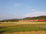 Eine unbekannte 110er zieht am 12.06.07 ihre RegionalBahn von Donauwrth nach Aalen, hier bei Hofen(b Aalen) aufgenommen.