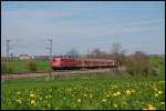 110 426 bringt am 27.04.08 RB 37158 von Donauwrth nach Aalen, aufgenommen bei Aalen-Hofen.