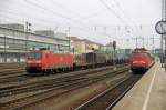 185 052 & 110 396 am 14.03.08 in Regensburg (BB-Treffen)
