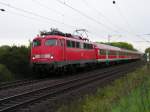 BR 110 500-6 mit der RB von Nienburg (Weser) ber Verden (Aller) nach Rotenburg (Wmme).