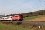 BR 110 mit leer IC von Stuttgart nach Mnchen  	