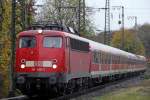 110 420-7 bei der Einfahrt in Kln-West 5.11.2009