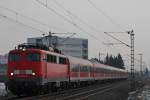 110 406 mit RE von Mannheim Hbf nach Frankfurt(Main)Hbf.Am 08.01.10 in Lampertheim.