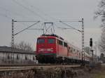 RE11594 nach Aachen mit Schublok 110 417-3 am Km 28.4 der KBS485 24.3.10